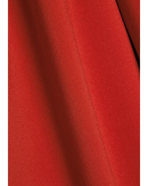 Veronica Beard Red Tonelli Wide-Leg Jersey Trousers