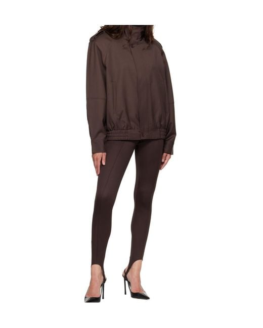 Frankie Shop Brown Bomber Jacket