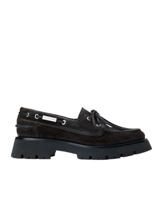 Alexander Wang Black Carson Boat Loafers