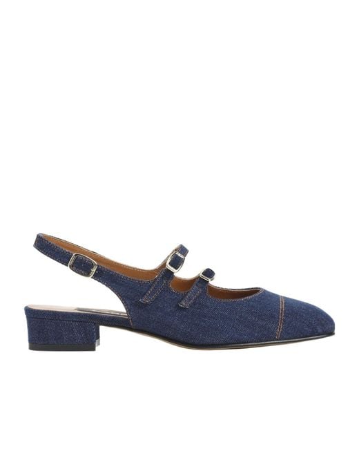 CAREL PARIS Blue Carel Peche 25 Slingback Mary Jane Pumps