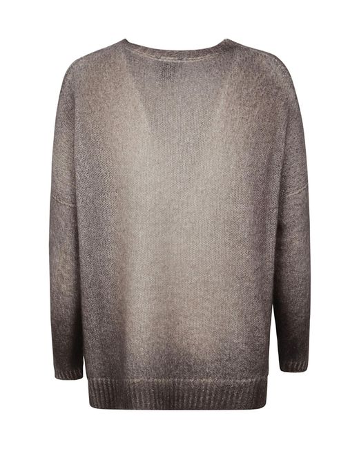 Avant Toi Gray Gradient Knit Sweater