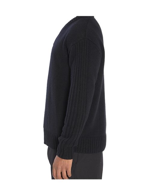 Lisa Yang Black V-Neck Ribbed Knitwear for men