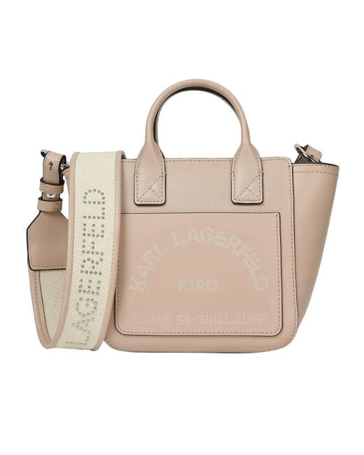 Karl Lagerfeld Natural Top-Handle Tote Bag