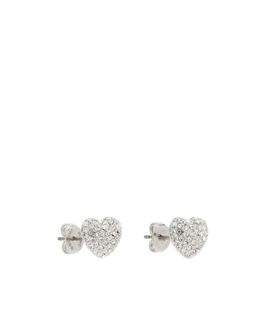 Marc Jacobs White Logo Stud Earrings