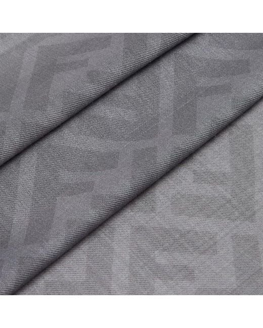 Fendi Gray Ff Monogram Square Scarf for men