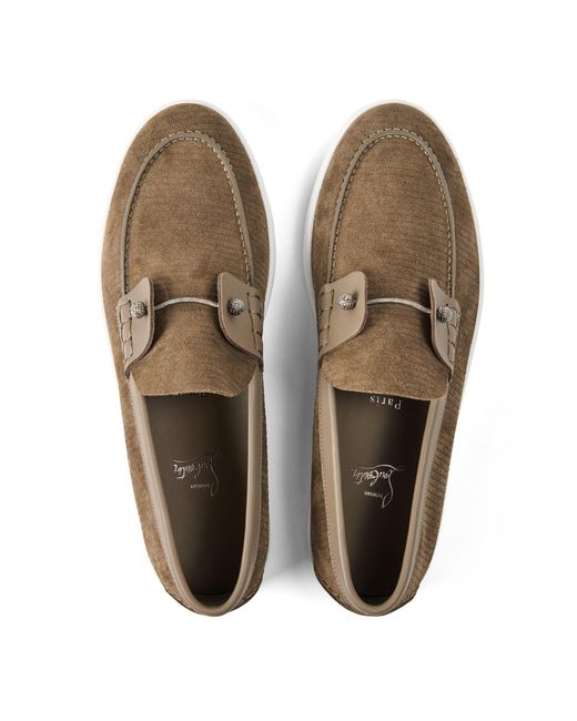 Christian Louboutin Brown Slip-On Loafers for men