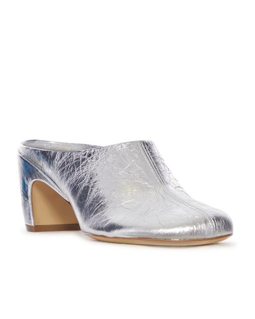 Dries Van Noten White Heeled Slip-On Mules