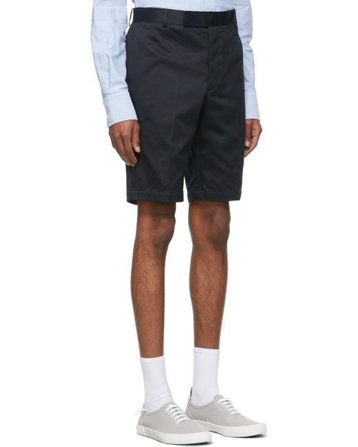Thom Browne Blue Cotton Twill Unconstructed Chino Trouser for men