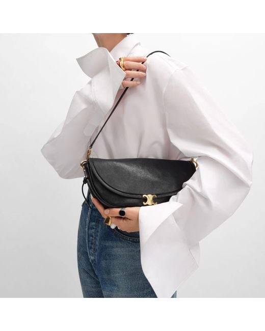 Céline Black Little Halfmoon Soft Triomphe