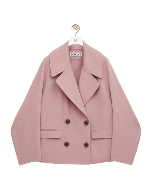 Loewe Pink Double-Breasted Coat