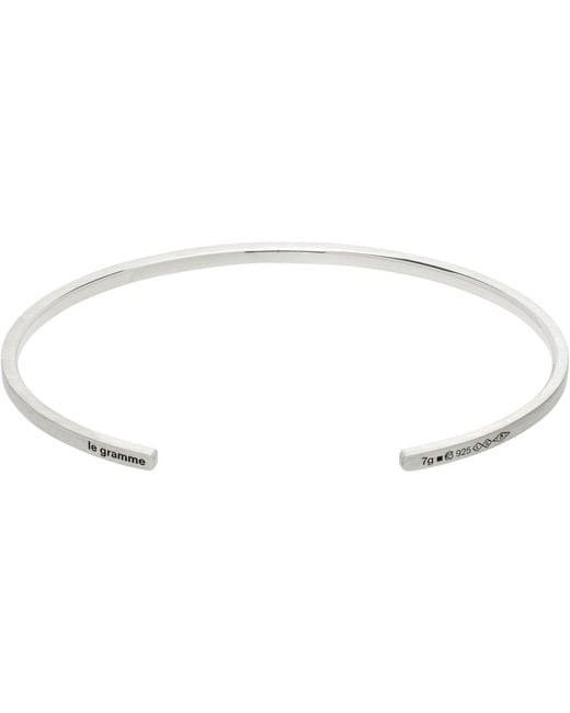 Le Gramme White Ribbon Le 7G Bracelet for men