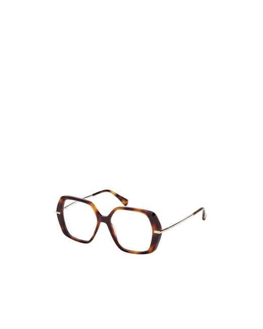 Max Mara White Geometric-Frame Glasses