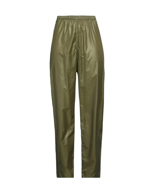 Ganni Green Elastic Waistband Trousers