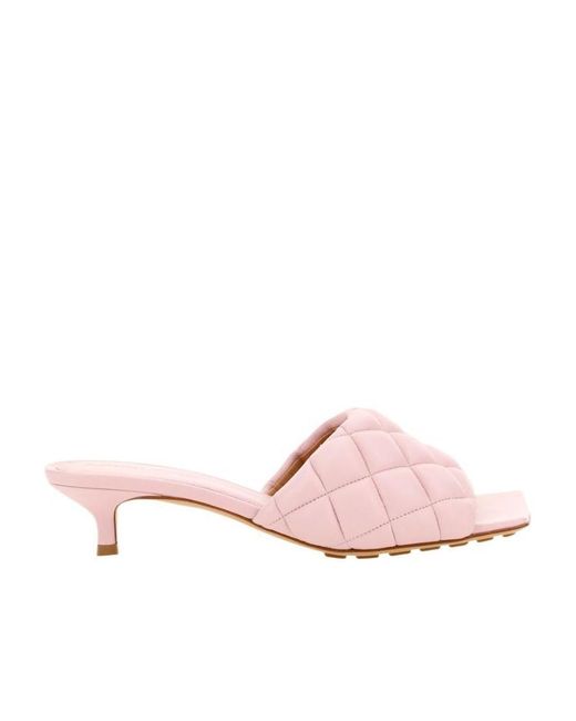 Bottega Veneta Pink Padded Heeled Sandals