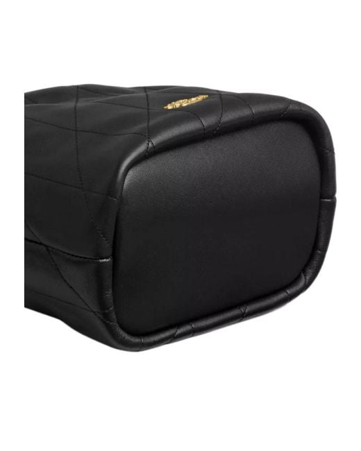 COACH Black Faye Mini Drawstring Bag With Quilting