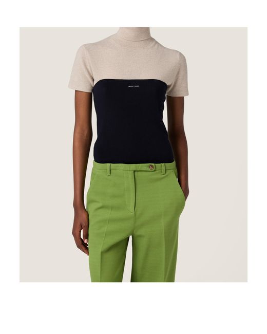 Miu Miu Black Cotton Knit Tube Top
