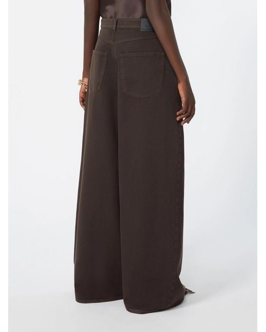 Sportmax Brown Siamese Wide Leg Jeans