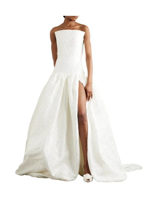Maticevski White Simple Strapless Dress