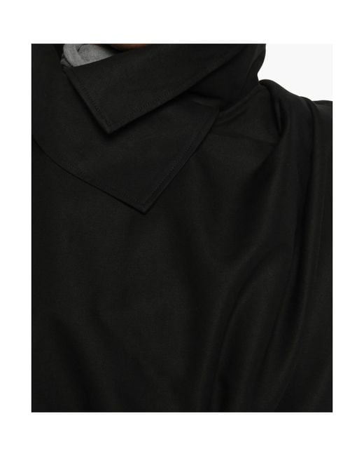 Entire studios Black Mini Scarfcoat Belted Jacket