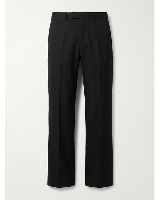 Gucci Black Wool Gabardine Pant With Embroidery for men