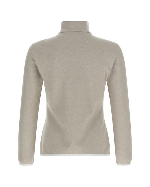 Brunello Cucinelli Gray Half-Zip Sweater