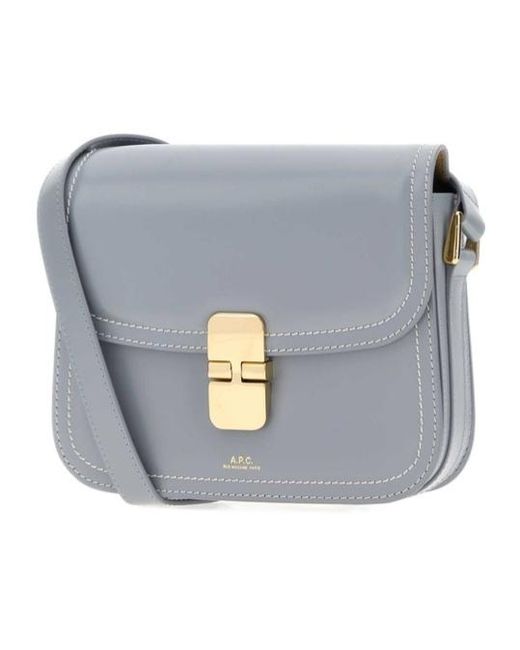 A.P.C. Gray Grace Small Shoulder Bag