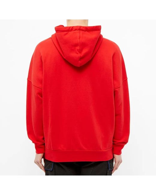 Palm Angels Red Logo Printed Sweater for men