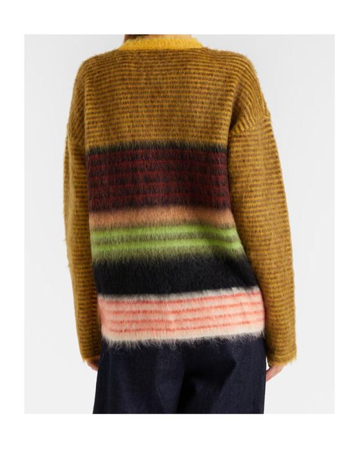 LaDoubleJ Green Berra Mohair-Blend Sweater