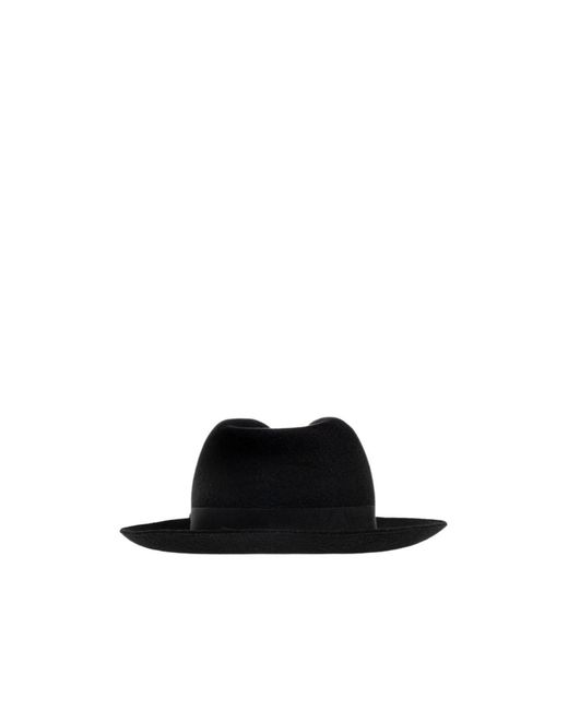 Giorgio Armani White Wide-Brimmed Wool Hat for men