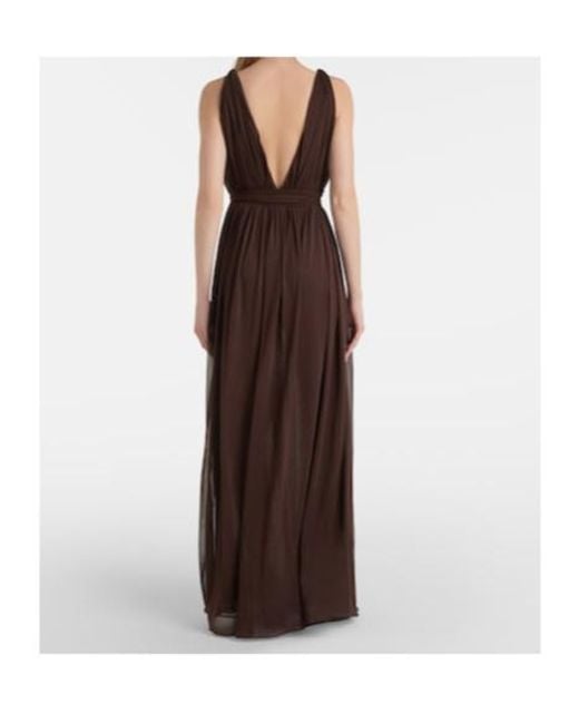 Tory Burch Purple Belted Jersey Maxi Dress