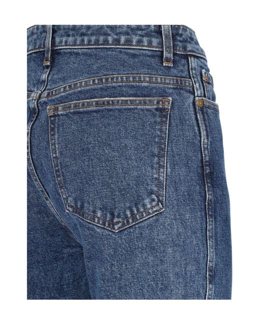 Khaite Blue Abigail Straight-Leg Jeans