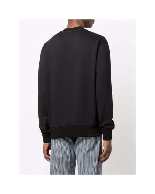 Versace Jeans Black Logo-Print Cotton Sweatshirt for men