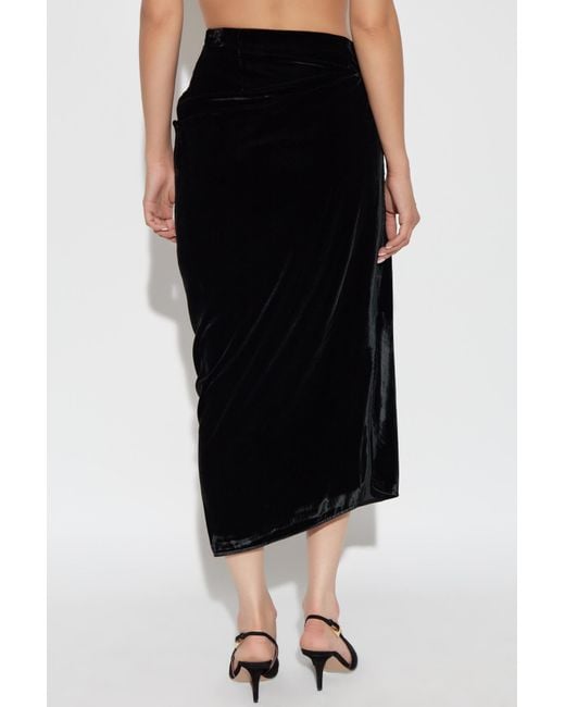 Etro Black Velvet Midi Skirt