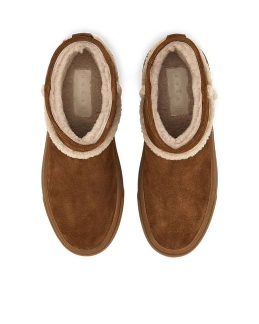 Hogan Brown Slip-On Ankle Boots