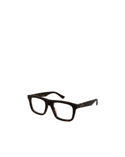 Gucci White Eyewear Square Frame Glasses for men