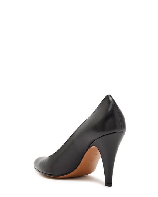 The Row Black Solid Leather Pumps