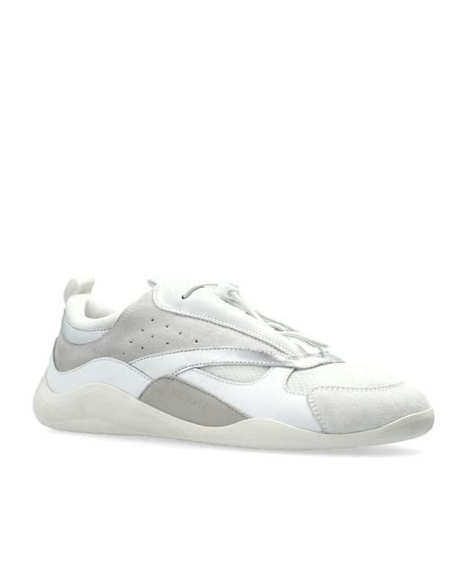 Vic Matié White Contemporary Lace-Up Sneakers