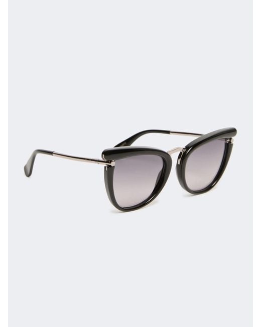 Max Mara White Acetate Butterfly Glasses