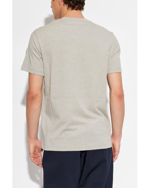 Moncler White Sketch Logo T-Shirt for men