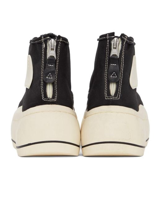 R13 Black Stitching High-Top Leisure Sneakers for men