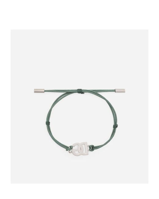 Dolce & Gabbana Multicolor Logo Plaque Knot-Fastened Bracelet for men