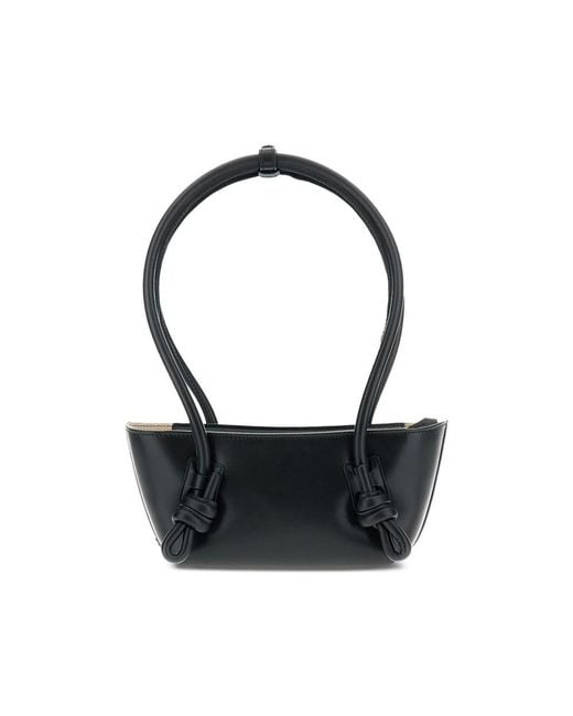 Hereu Black Knotted Shoulder Bag