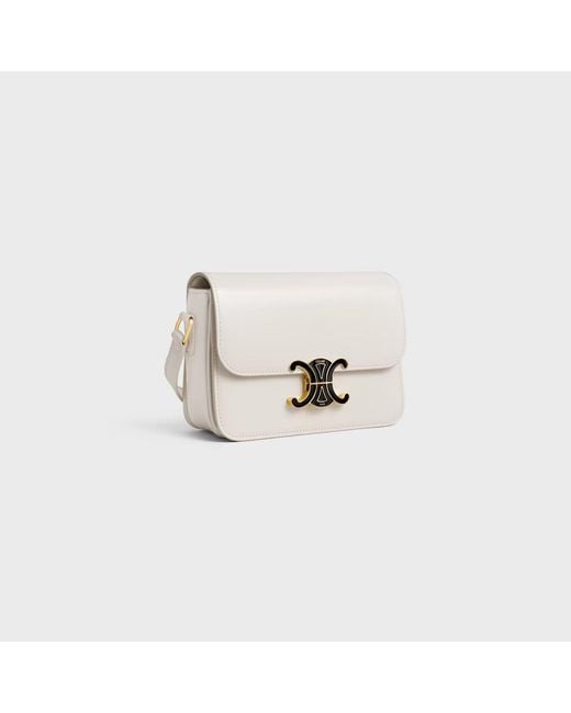 Céline White Teen Triomphe Bag