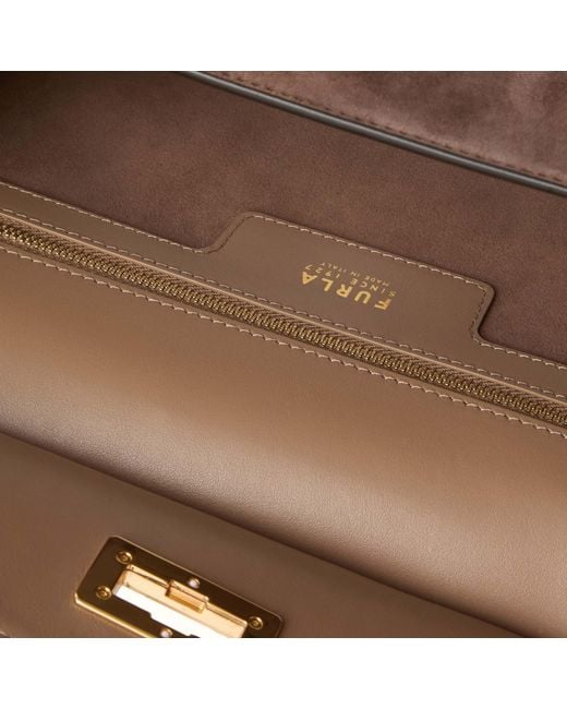 Furla Brown Turn-Lock Shoulder Bag
