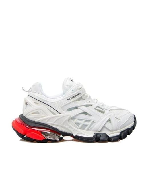 Balenciaga White Track Low-Top Sneakers for men