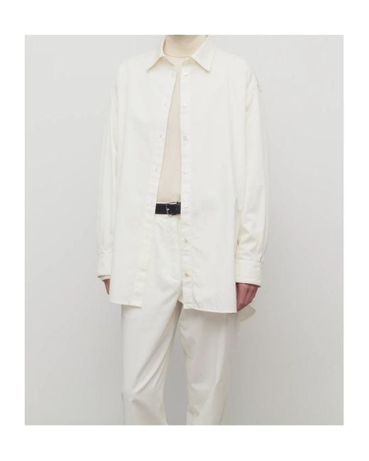 The Row White Luka Oversized Shirt
