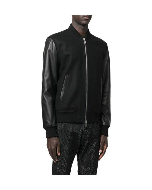 DSquared² Black Ibra Varsity Jacket for men