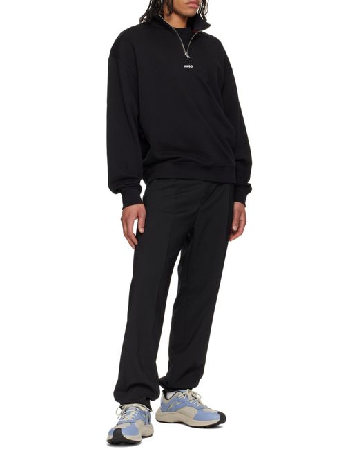 Boss Blue Panelled Sneakers for men