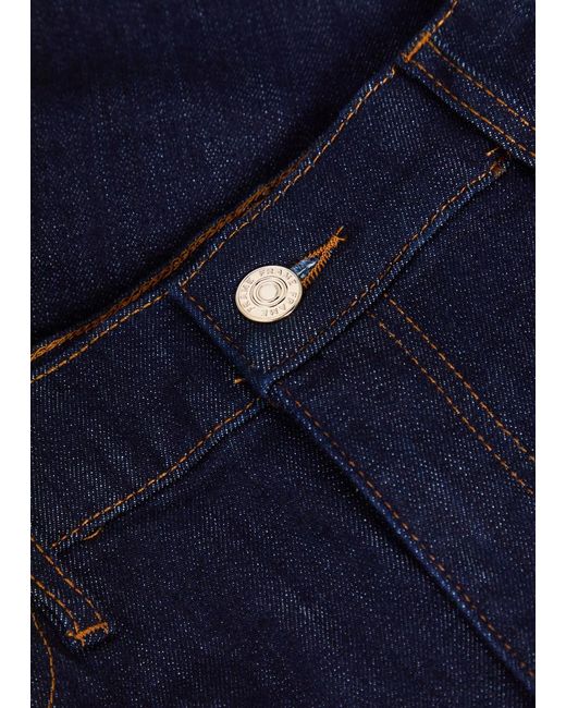 FRAME Blue Le Slim Palazzo Wide-Leg Jeans
