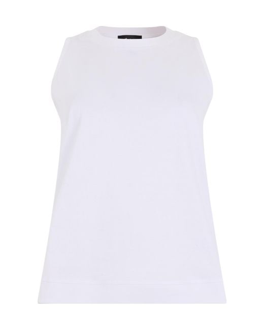 Herno White Laminar Sleeveless Cotton Top